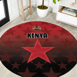 Kenya Football Round Carpet Harambee Harambee Stars - Red Jersey - African Pride