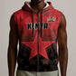Custom Kenya Football Sleeveless Zip Hoodie Harambee Harambee Stars - Red Jersey - African Pride
