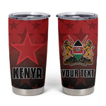 Custom Kenya Football Tumbler Cup Harambee Harambee Stars - Red Jersey - African Pride