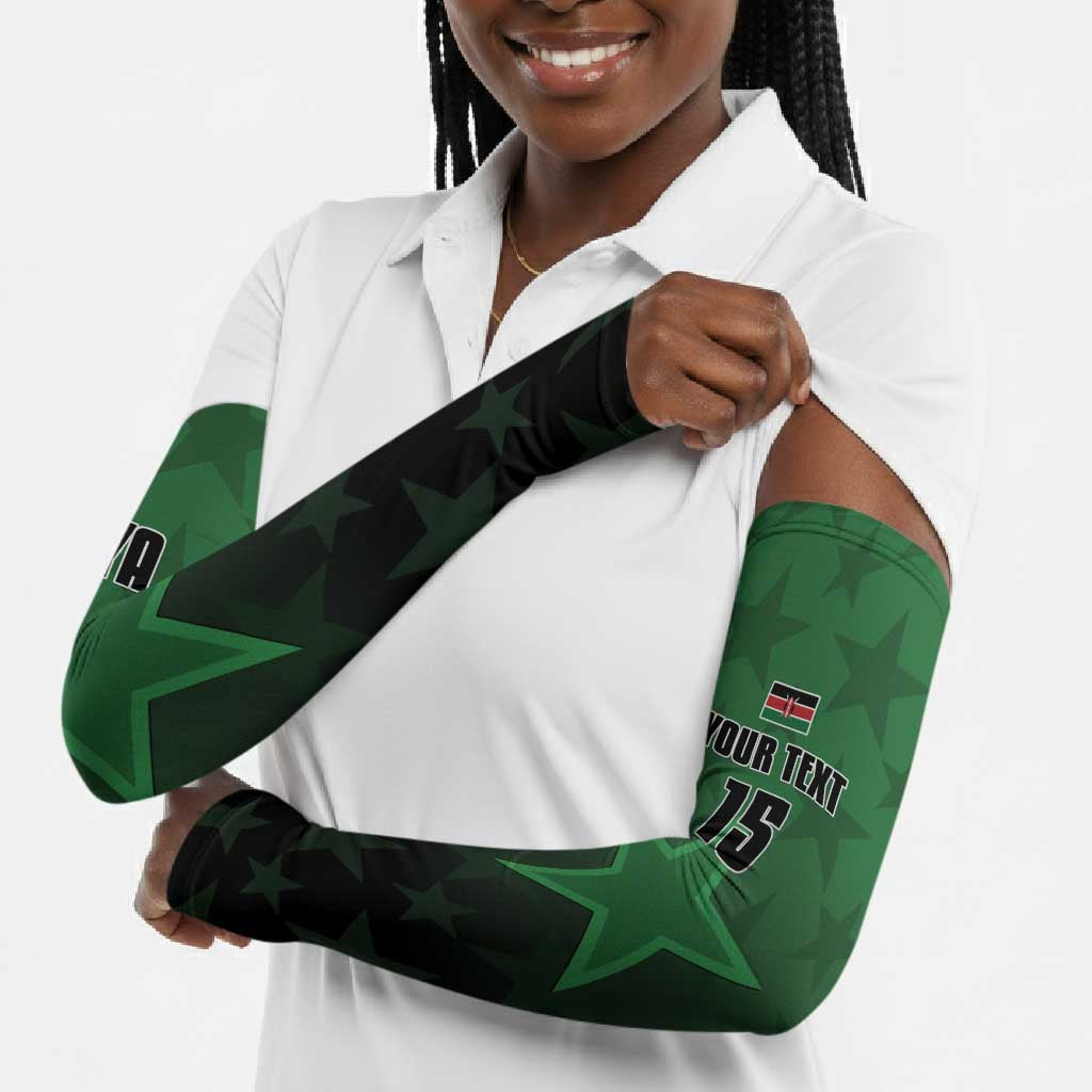 Custom Kenya Football Arm Sleeves Go Harambee Stars - Green Jersey
