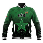 Custom Kenya Football Baseball Jacket Harambee Harambee Stars - Green Jersey - African Pride