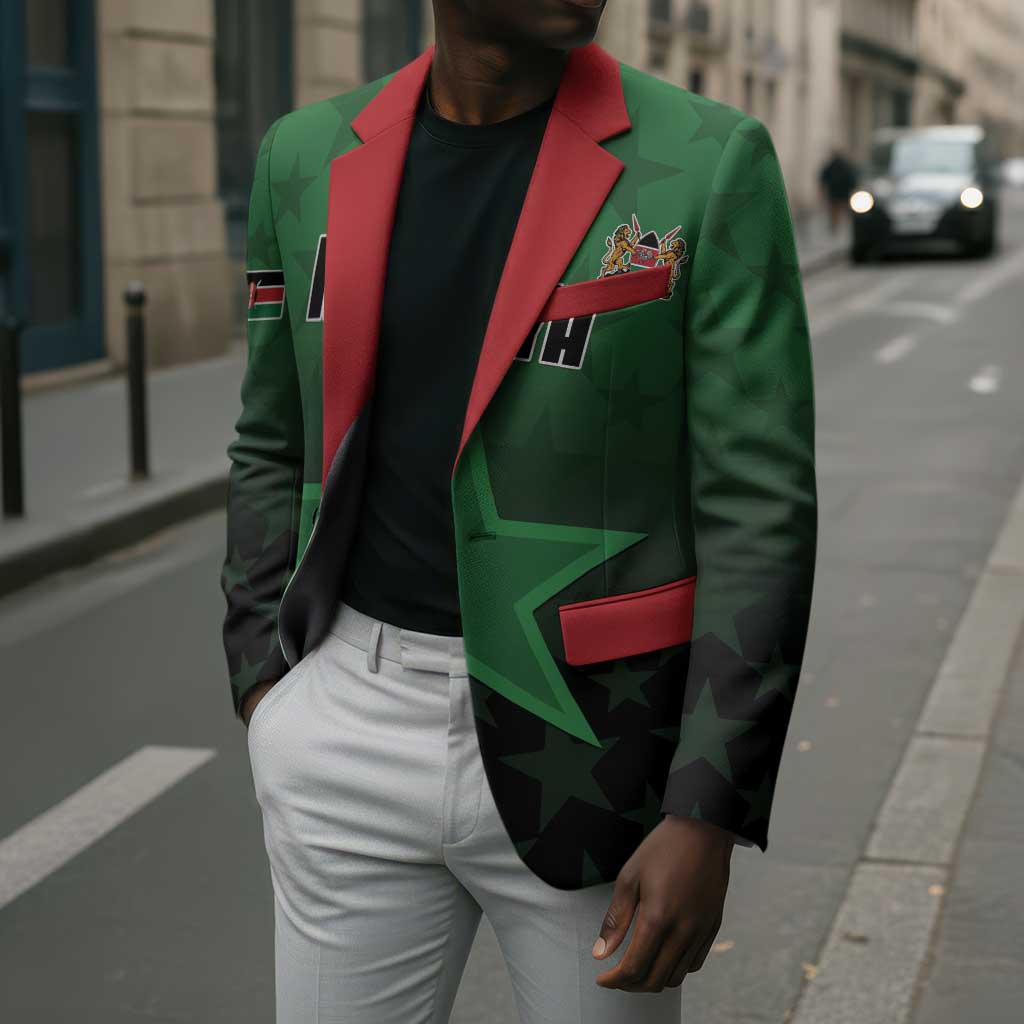 Custom Kenya Football Blazer Go Harambee Stars - Green Jersey
