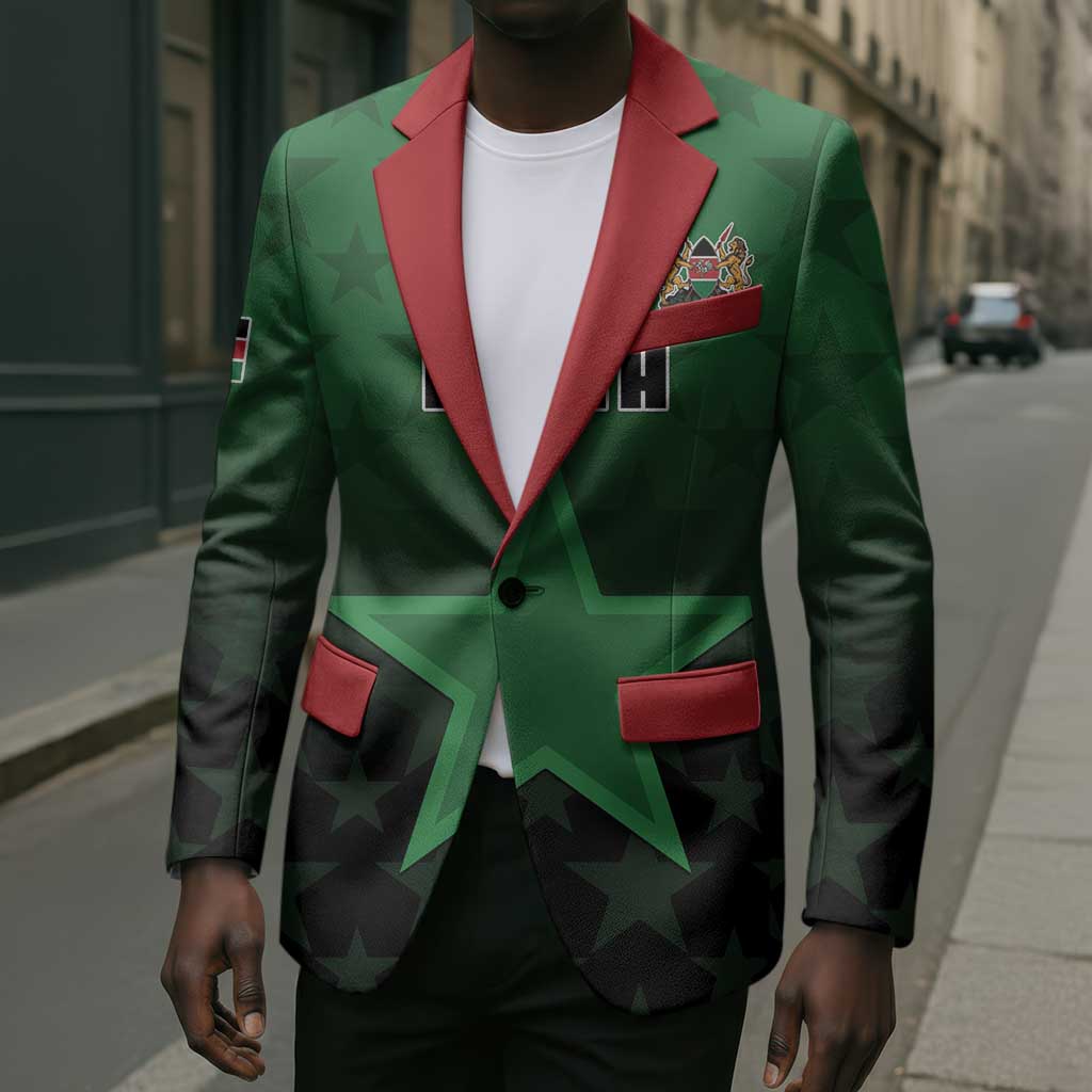 Custom Kenya Football Blazer Go Harambee Stars - Green Jersey