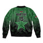 Custom Kenya Football Bomber Jacket Harambee Harambee Stars - Green Jersey - African Pride