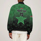 Custom Kenya Football Bomber Jacket Harambee Harambee Stars - Green Jersey - African Pride
