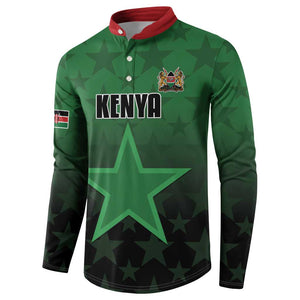 Custom Kenya Football Button Sweatshirt Go Harambee Stars - Green Jersey
