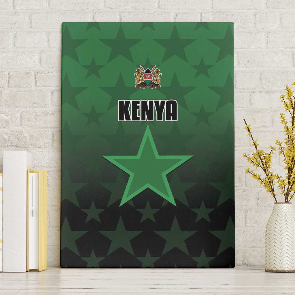 Kenya Football Canvas Wall Art Harambee Harambee Stars - Green Jersey - African Pride