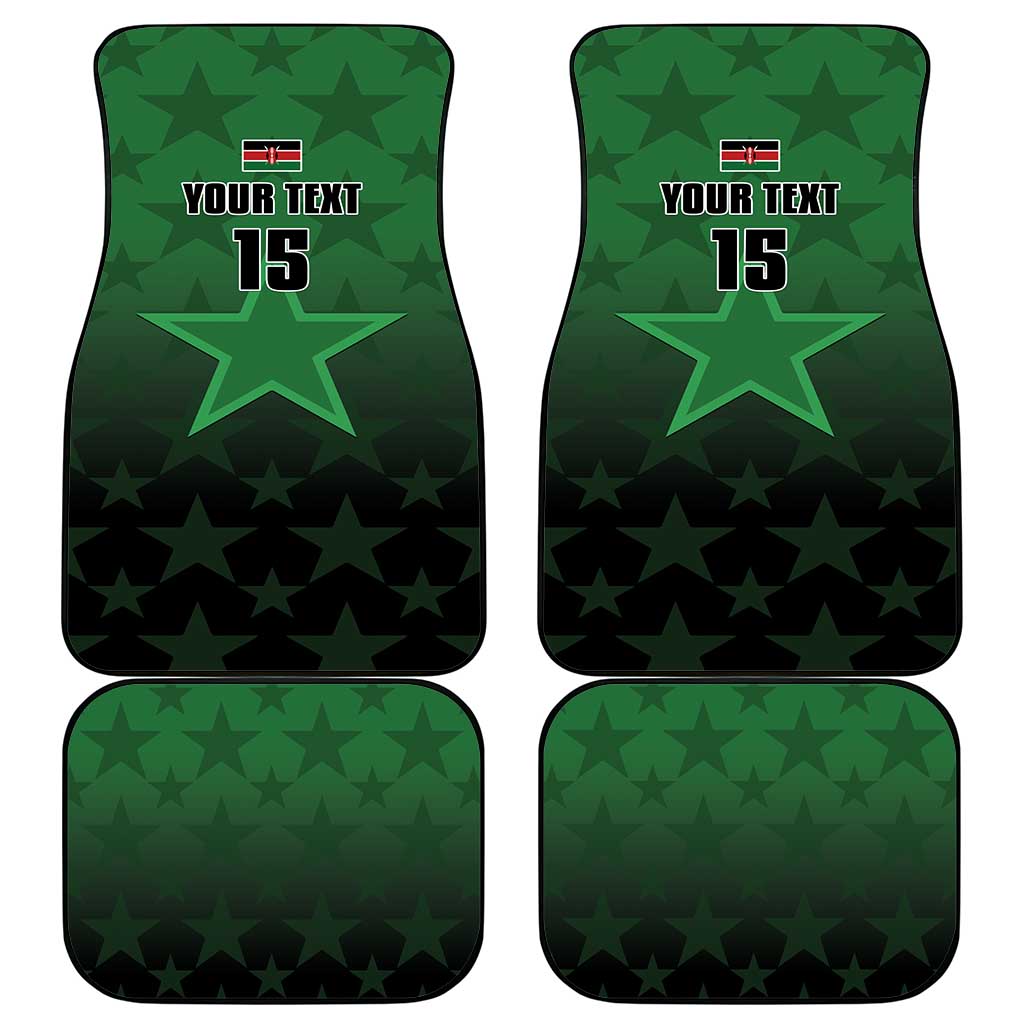 Custom Kenya Football Car Mats Harambee Harambee Stars - Green Jersey - African Pride