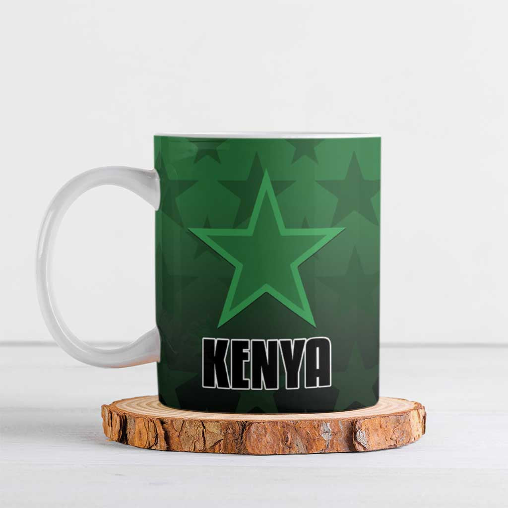 Custom Kenya Football Ceramic Mug Go Harambee Stars - Green Jersey