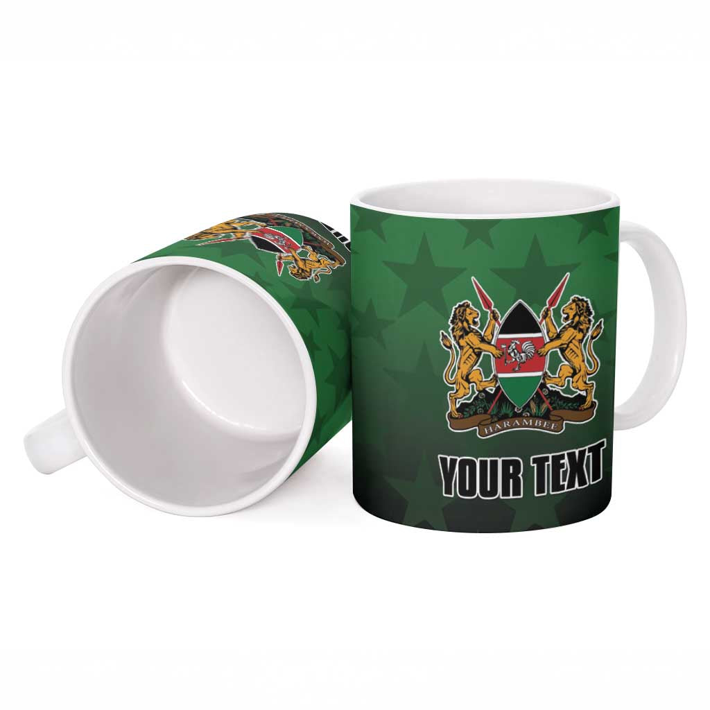 Custom Kenya Football Ceramic Mug Go Harambee Stars - Green Jersey