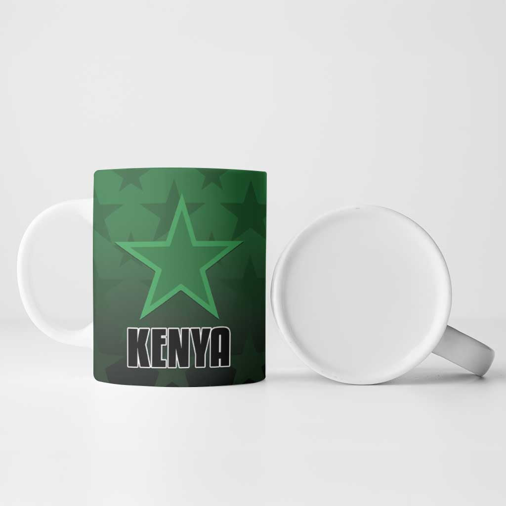 Custom Kenya Football Ceramic Mug Go Harambee Stars - Green Jersey