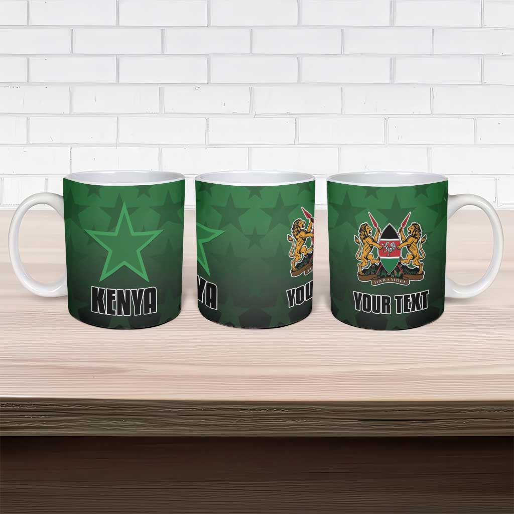 Custom Kenya Football Ceramic Mug Go Harambee Stars - Green Jersey