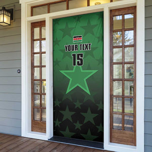 Custom Kenya Football Door Cover Go Harambee Stars - Green Jersey