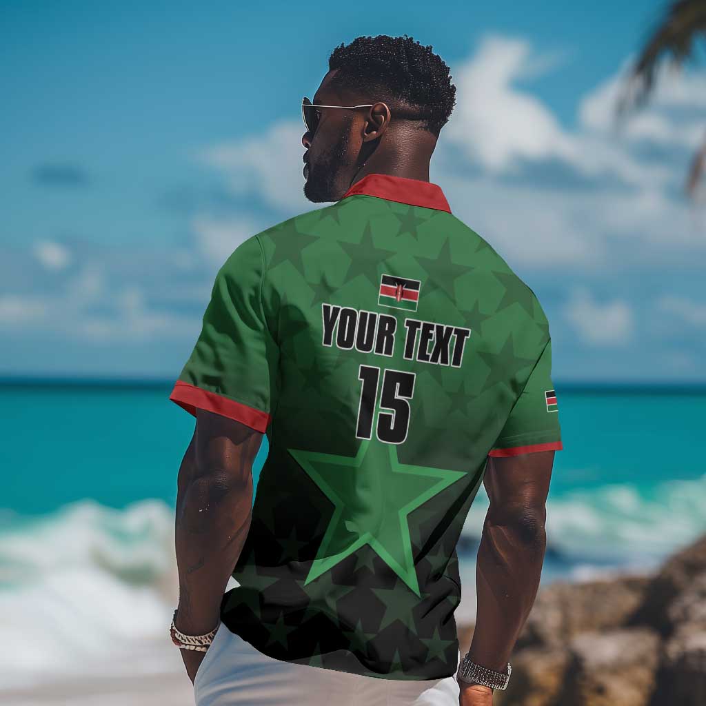 Custom Kenya Football Hawaiian Shirt Harambee Harambee Stars - Green Jersey - African Pride
