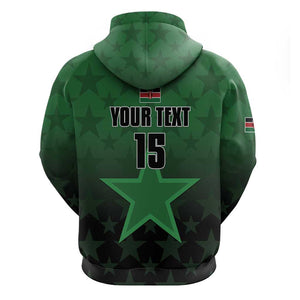 Custom Kenya Football Hoodie Harambee Harambee Stars - Green Jersey - African Pride