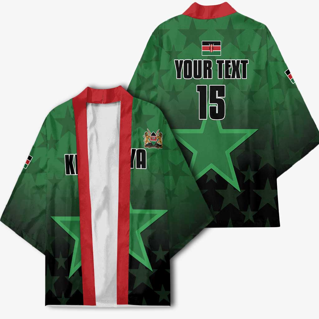 Custom Kenya Football Kimono Go Harambee Stars - Green Jersey