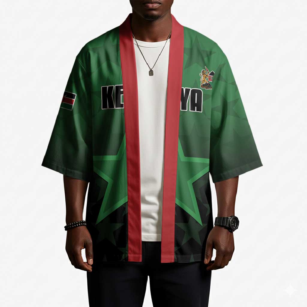 Custom Kenya Football Kimono Go Harambee Stars - Green Jersey