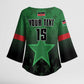 Custom Kenya Football Kimono Sleeve Blouse Go Harambee Stars - Green Jersey