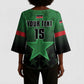 Custom Kenya Football Kimono Sleeve Blouse Go Harambee Stars - Green Jersey