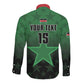 Custom Kenya Football Long Sleeve Button Shirt Harambee Harambee Stars - Green Jersey - African Pride