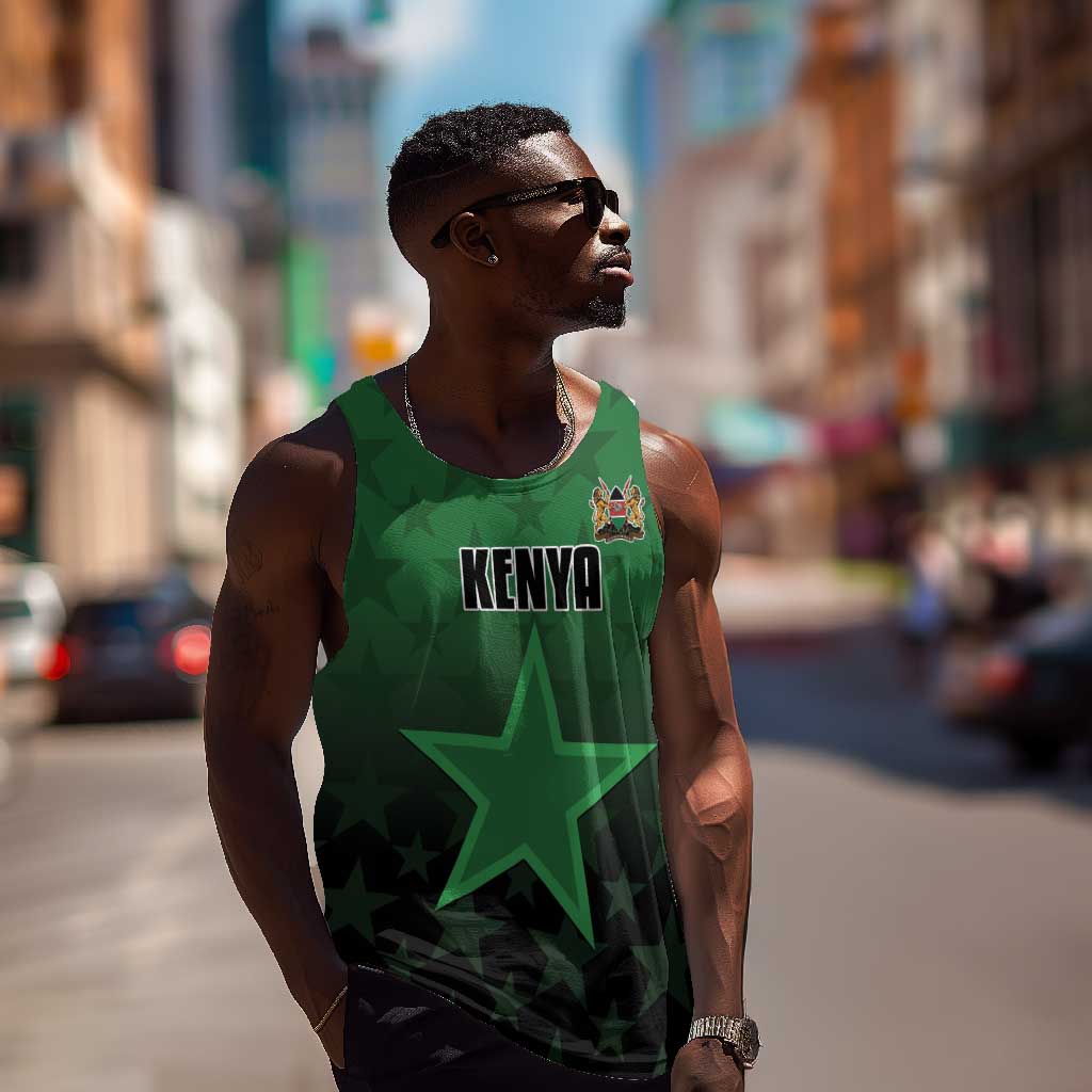Custom Kenya Football Men Tank Top Harambee Harambee Stars - Green Jersey - African Pride