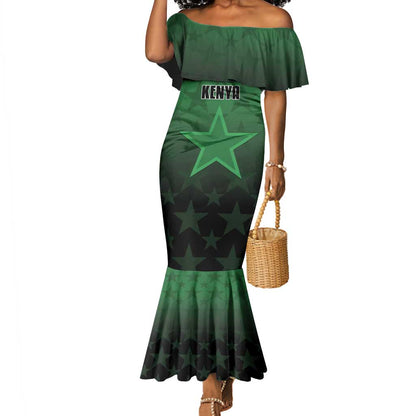 Custom Kenya Football Mermaid Dress Harambee Harambee Stars - Green Jersey - African Pride
