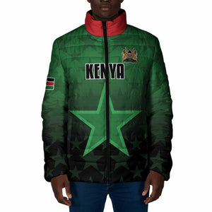 Custom Kenya Football Padded Jacket Go Harambee Stars - Green Jersey