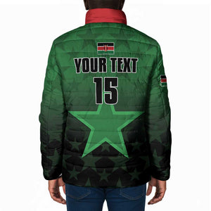 Custom Kenya Football Padded Jacket Go Harambee Stars - Green Jersey