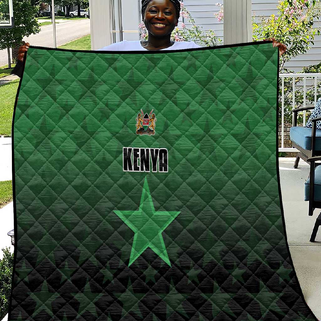 Kenya Football Quilt Harambee Harambee Stars - Green Jersey - African Pride
