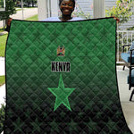 Kenya Football Quilt Harambee Harambee Stars - Green Jersey - African Pride