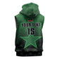 Custom Kenya Football Sleeveless Hoodie Harambee Harambee Stars - Green Jersey - African Pride