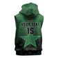 Custom Kenya Football Sleeveless Zip Hoodie Harambee Harambee Stars - Green Jersey - African Pride