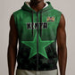 Custom Kenya Football Sleeveless Zip Hoodie Harambee Harambee Stars - Green Jersey - African Pride