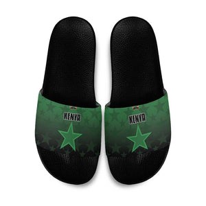 Kenya Football Slide Sandals Go Harambee Stars - Green Jersey