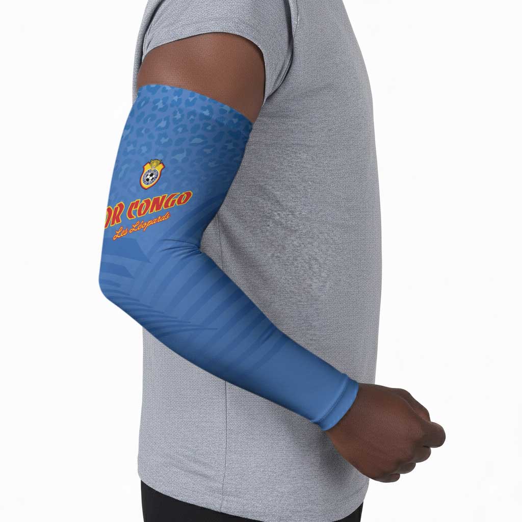 Custom DR Congo Football Arm Sleeves Come On Les Léopards