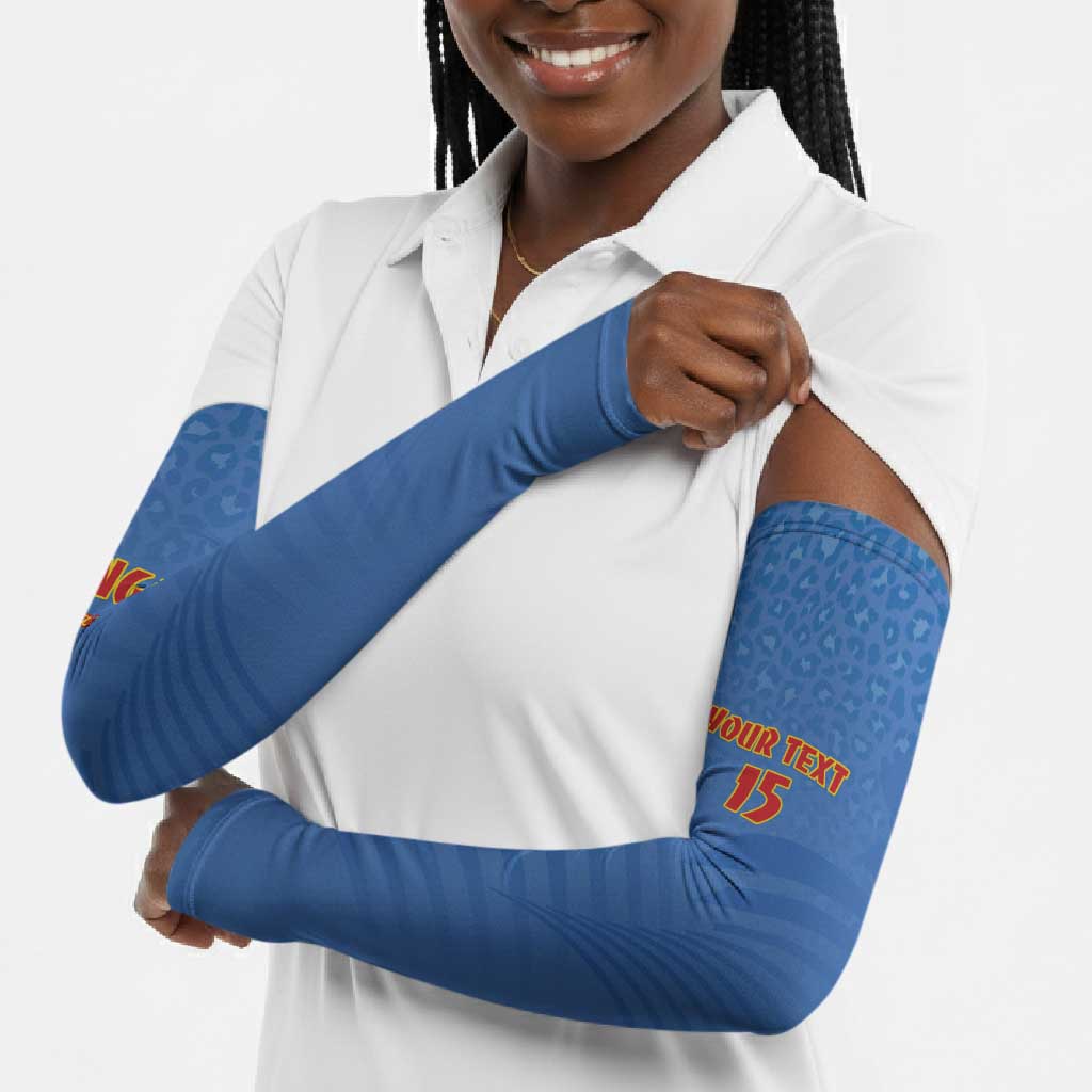 Custom DR Congo Football Arm Sleeves Come On Les Léopards
