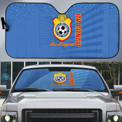 DR Congo Football Auto Sun Shade Come On Les Léopards