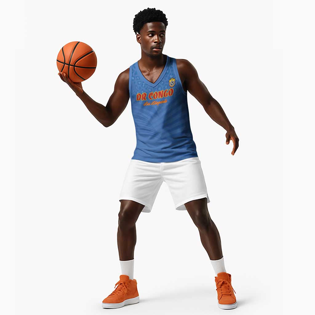 Custom DR Congo Football Basketball Jersey Allez Les Léopards LT15