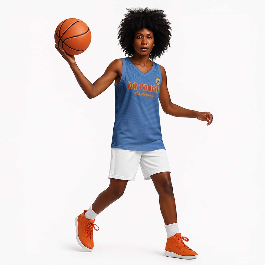 Custom DR Congo Football Basketball Jersey Allez Les Léopards LT15