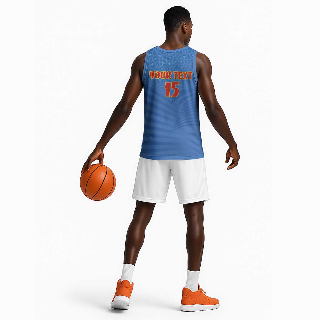 Custom DR Congo Football Basketball Jersey Allez Les Léopards LT15