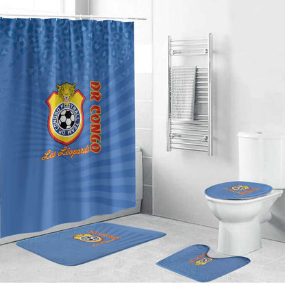 DR Congo Football Bathroom Set Come On Les Léopards