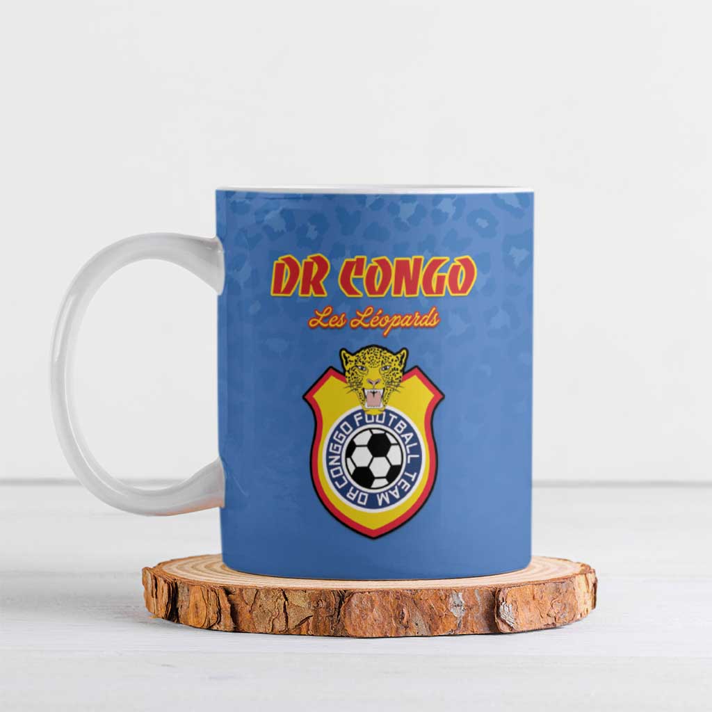 Custom DR Congo Football Ceramic Mug Come On Les Léopards