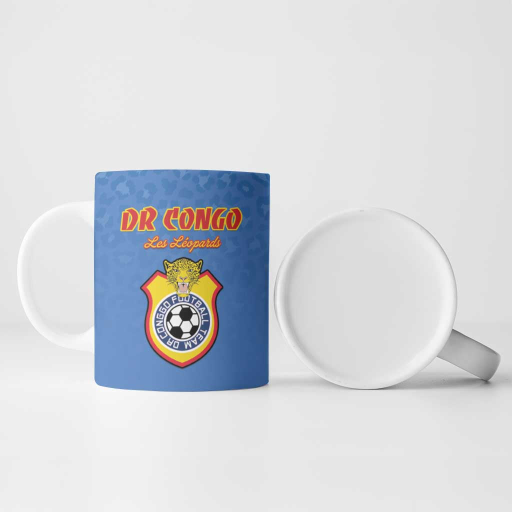 Custom DR Congo Football Ceramic Mug Come On Les Léopards