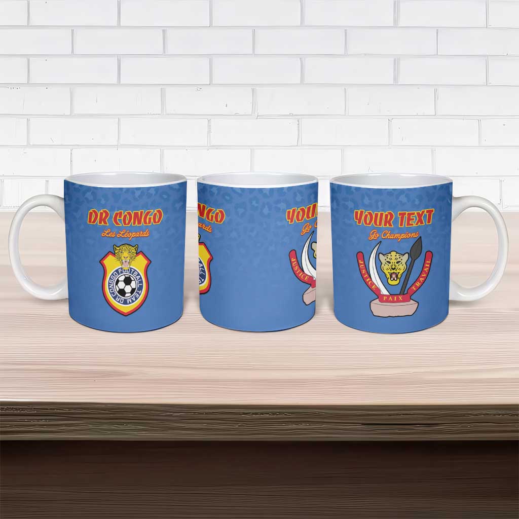 Custom DR Congo Football Ceramic Mug Come On Les Léopards