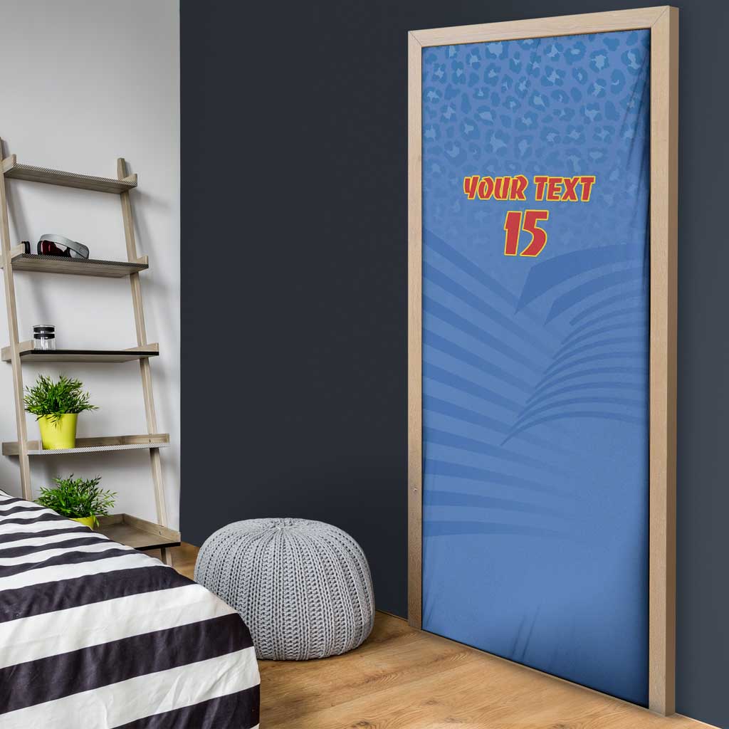 Custom DR Congo Football Door Cover Come On Les Léopards