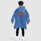 Custom DR Congo Football Kid Wearable Blanket Hoodie Allez Les Léopards - African Pride