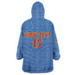 Custom DR Congo Football Kid Wearable Blanket Hoodie Allez Les Léopards - African Pride