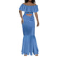 Custom DR Congo Football Mermaid Dress Allez Les Léopards - African Pride