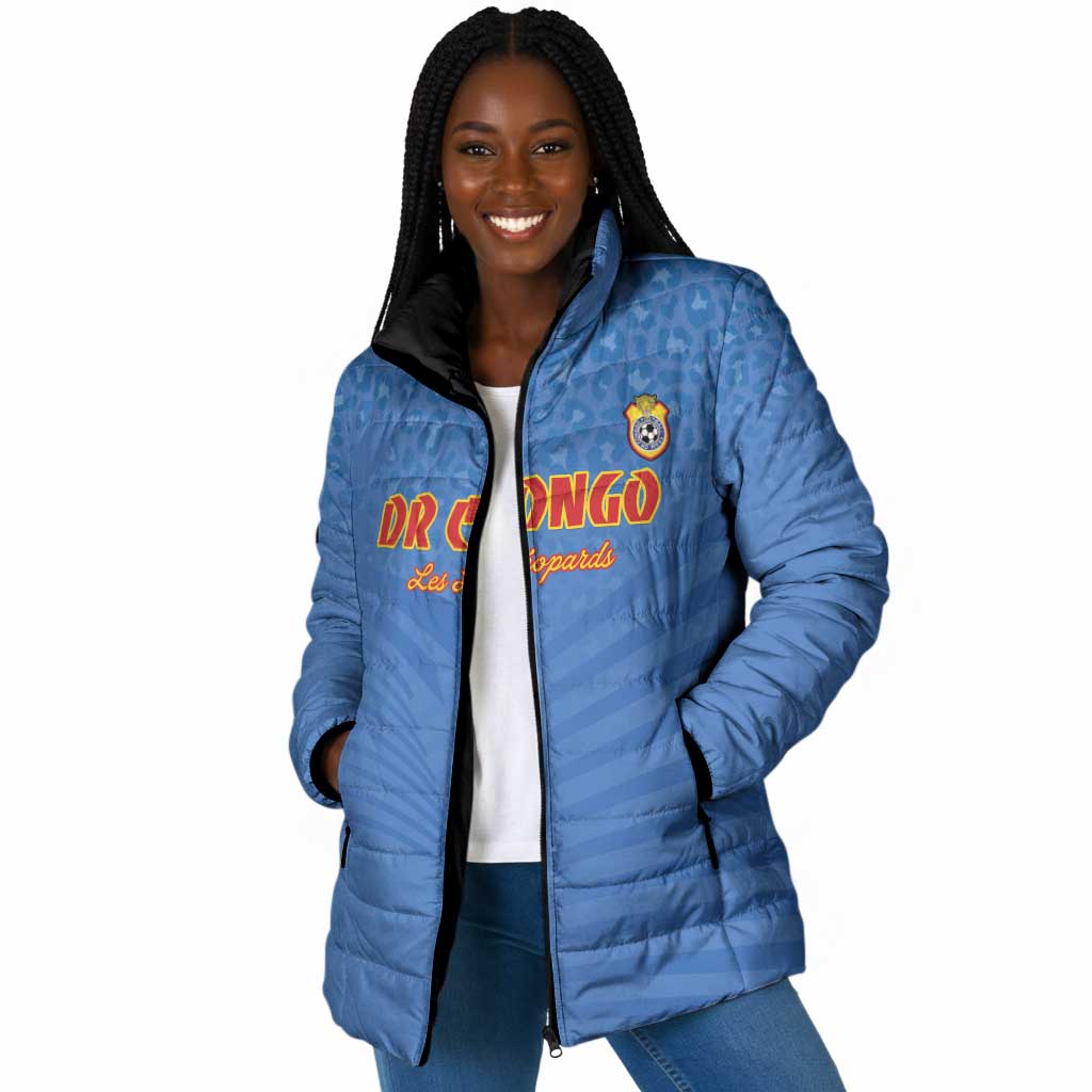 Custom DR Congo Football Padded Jacket Come On Les Léopards
