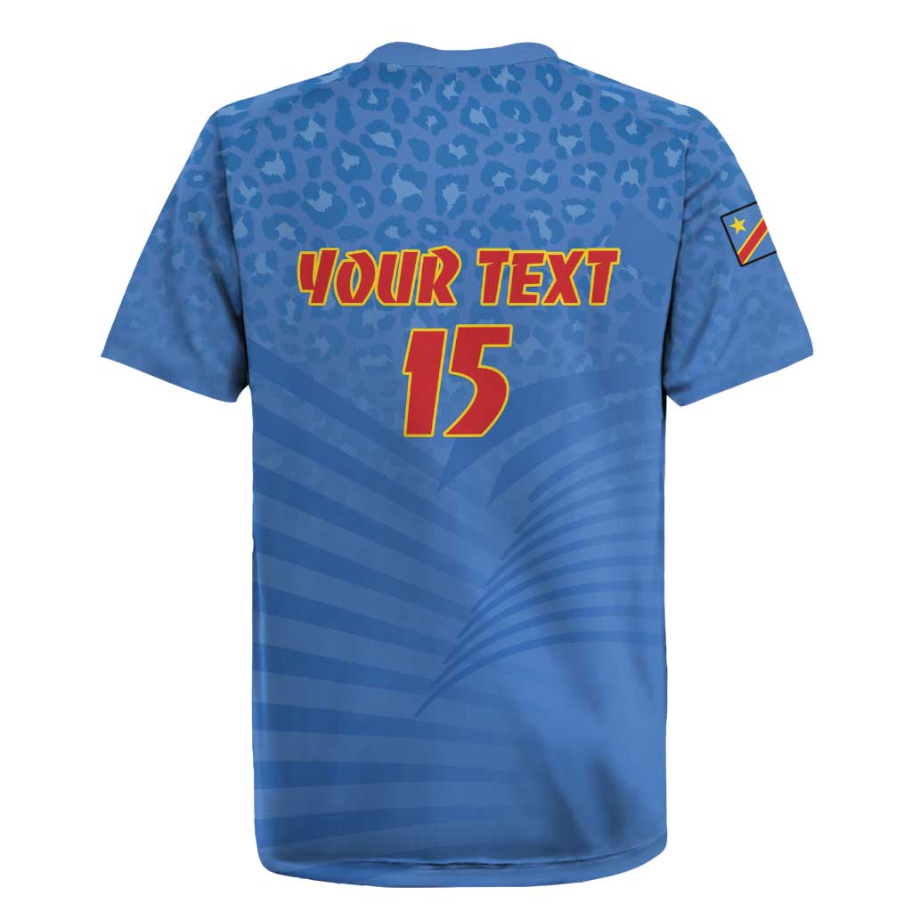 Custom DR Congo Football Rugby Jersey Allez Les Léopards - African Pride